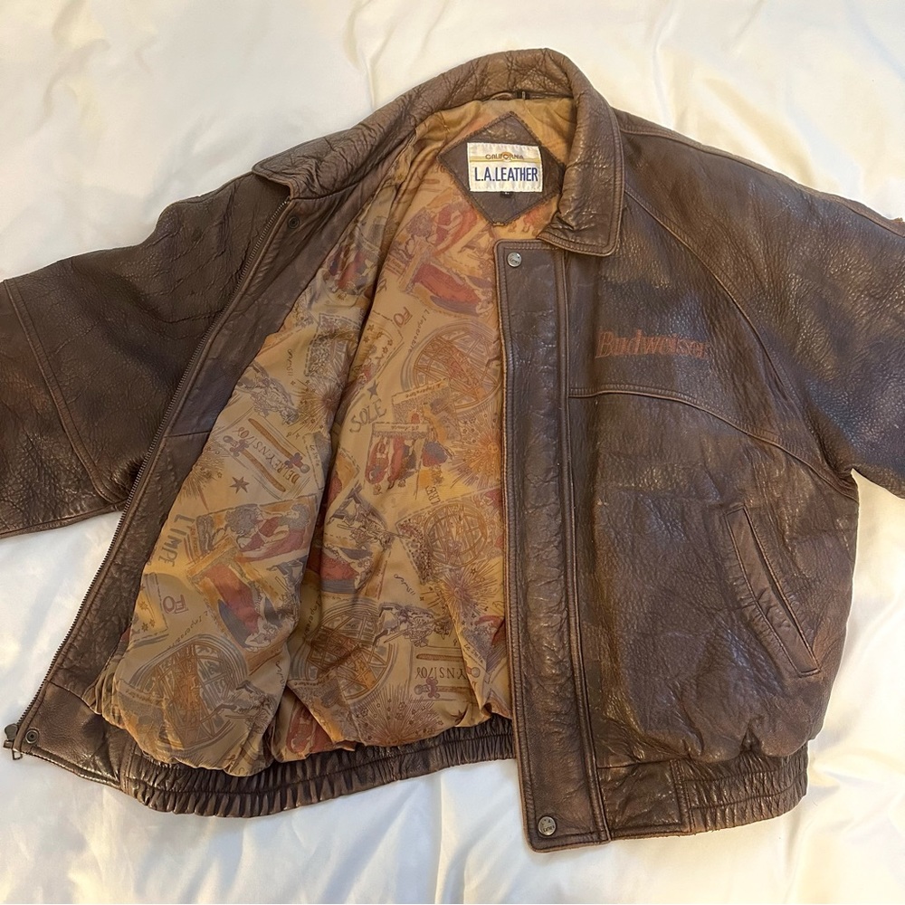 Vintage Budweiser Leather Jacket